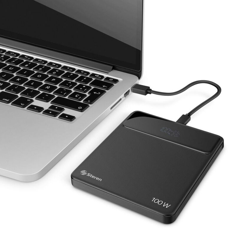 Steren Power Bank De 20,000 Mah Pd 100 W / Qc 3... image number null
