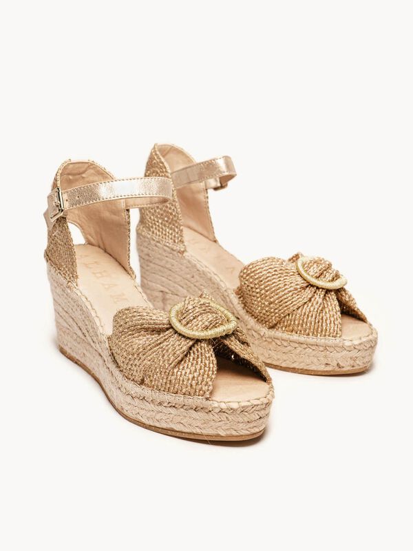 Amapola Cu&ntilde;a Media Plataforma Taloncillo Oro image number null