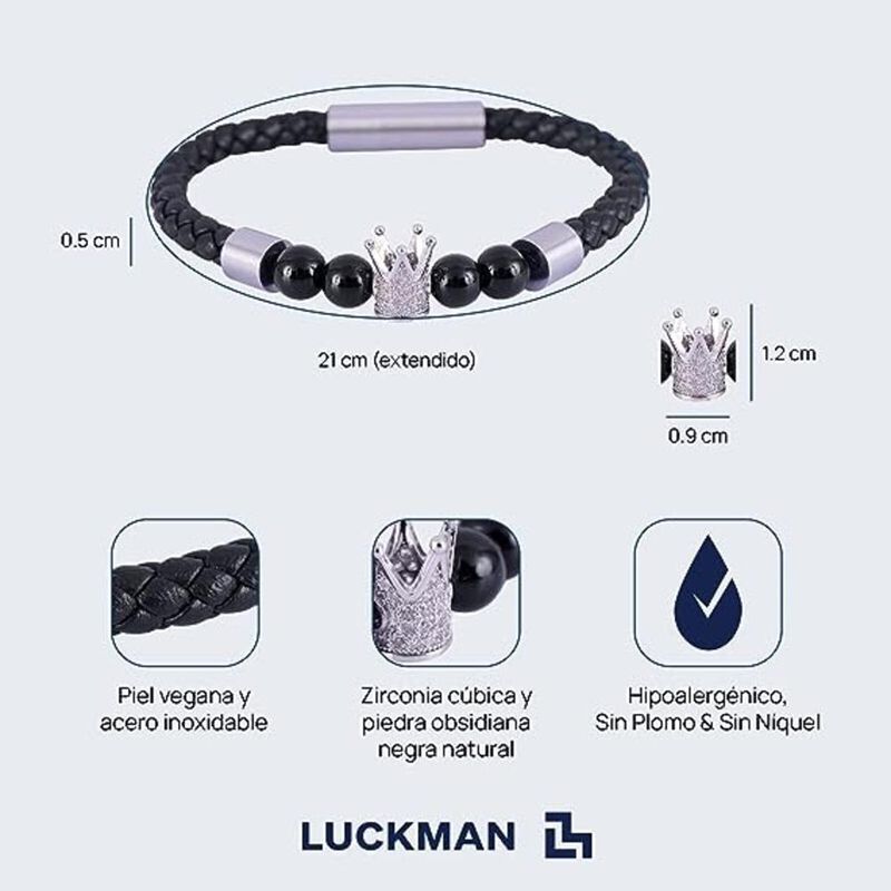 Pulsera Hombre, Brazalete Acero Inoxidable, Reg... image number null