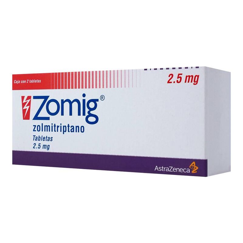 Zomig 2.5 Mg Caja Con 2 Tabletas 2.5 Mg Caja Co... image number null