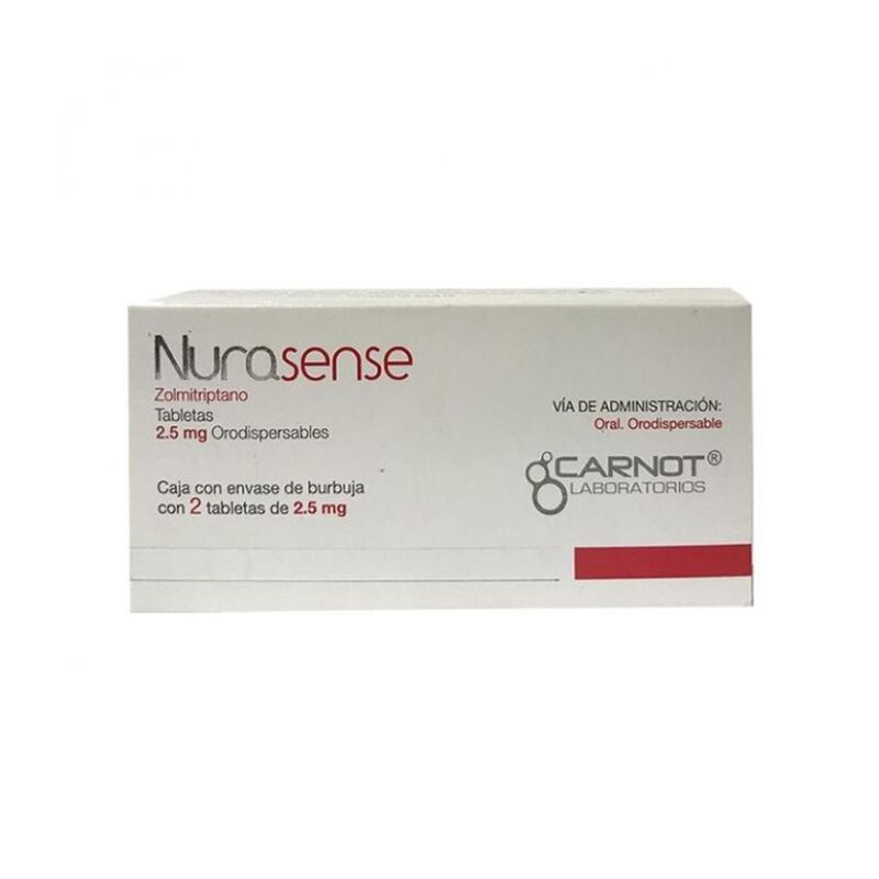 Nurasense 2.5mg caja con 2 tabletas image number null