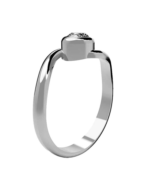 Anillo de Compromiso en Oro de 14K con Circonia... image number null