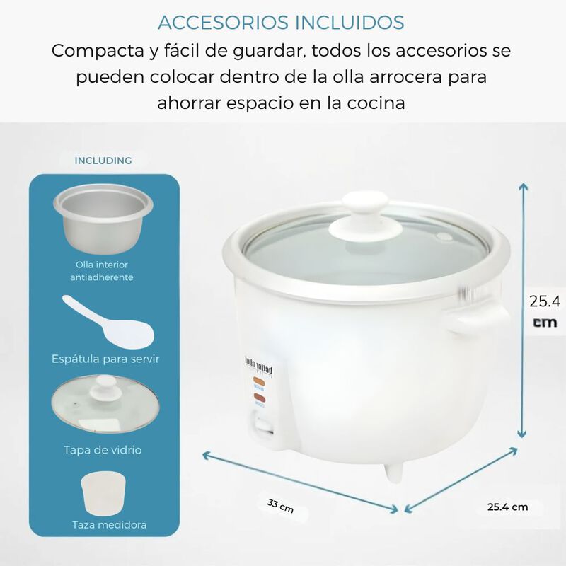 Olla Arrocera Better Chef Vaporera 8 Tazas Arro... image number null