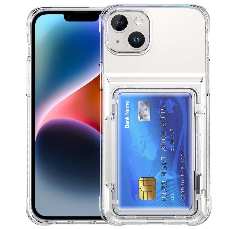 Funda TEKKU TPU Tarjetero para iPhone 15 Transp... image number null