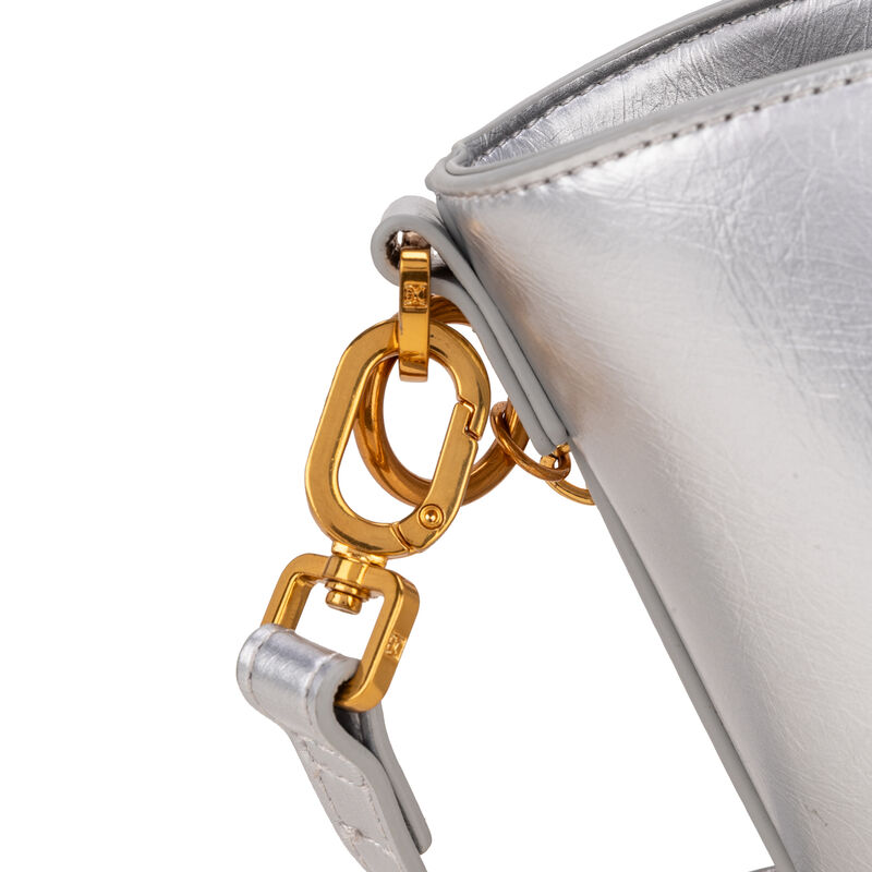 Bolsa Tote Chica Con Pouch Color Plata image number null