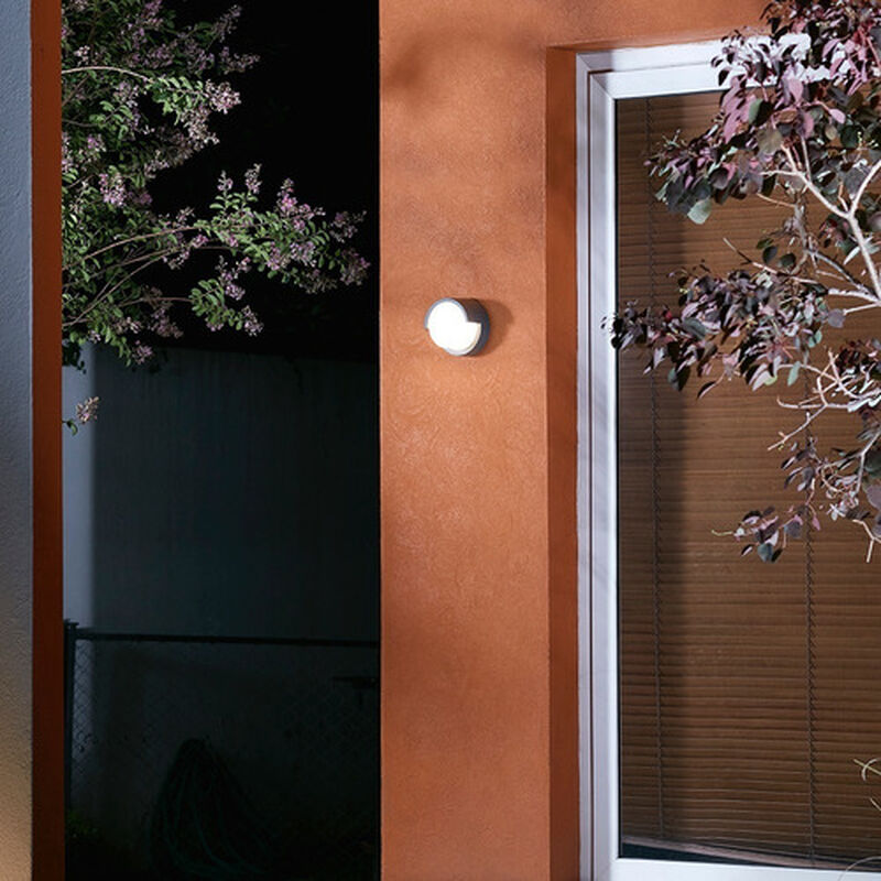 Lampara Muro Led Exterior Gris 15w Luz Suave C&aacute;... image number null