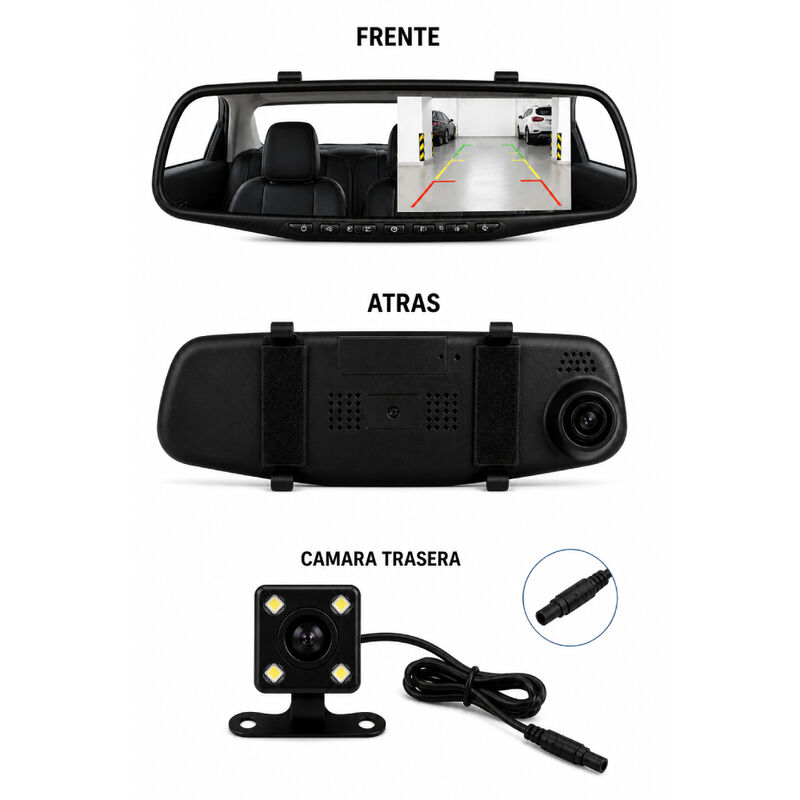 C&aacute;maras Retrovisor Frente Y Trasera Grabacion N... image number null
