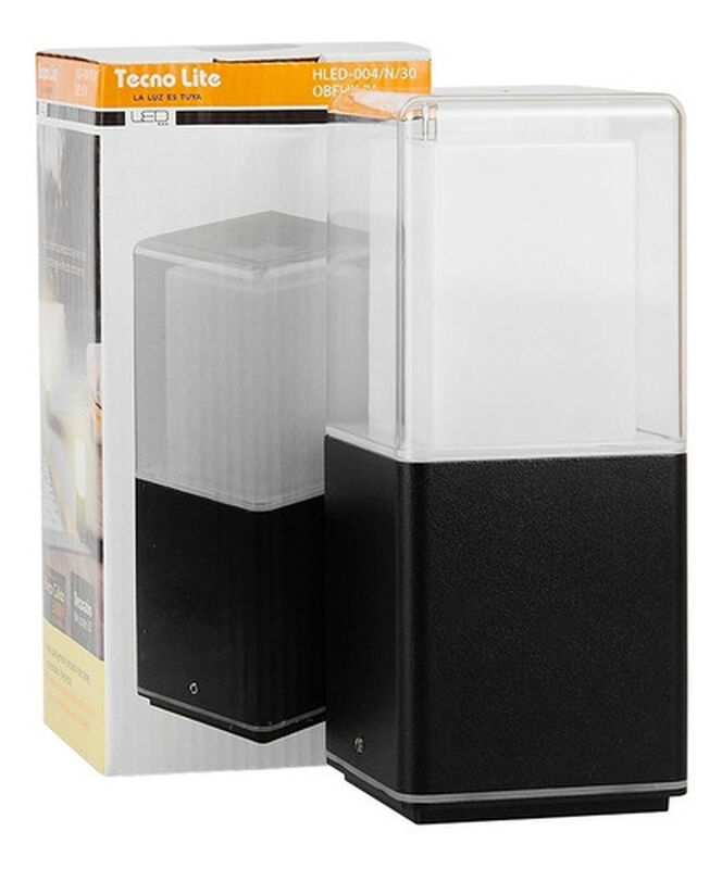 Poste Led Negro Sobreponer En Piso 13w Luz Cali... image number null