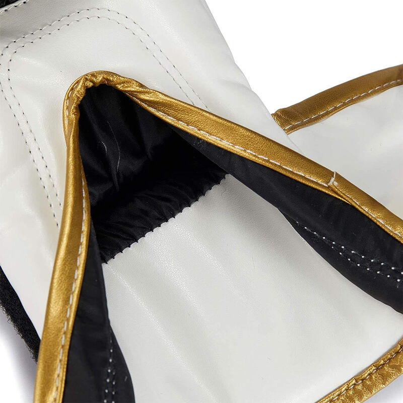 Guantes de Box 10 oz Blanco con Dorado + Protec... image number null