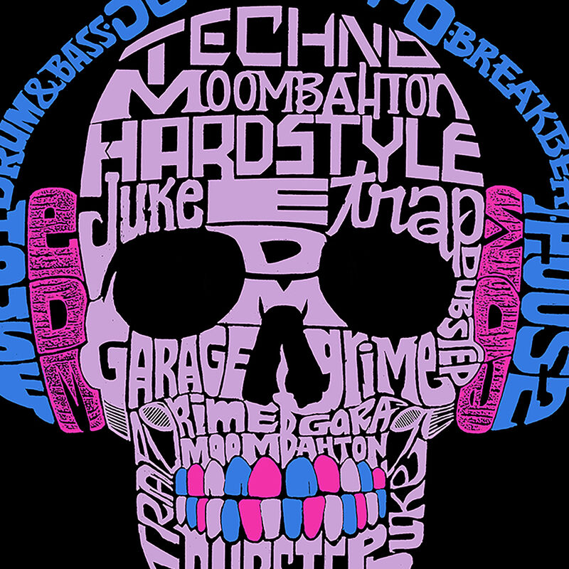 Camiseta Word Art Para Ni&ntilde;a - Estilos de M&uacute;sica... image number null