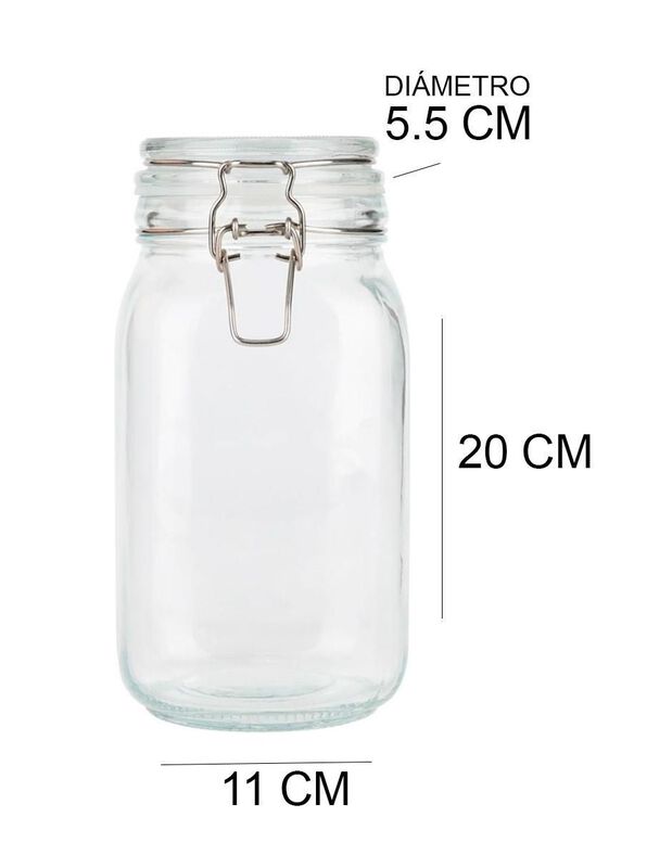 Frasco De Almacenamiento Elego De Vidrio Herm&eacute;t... image number null