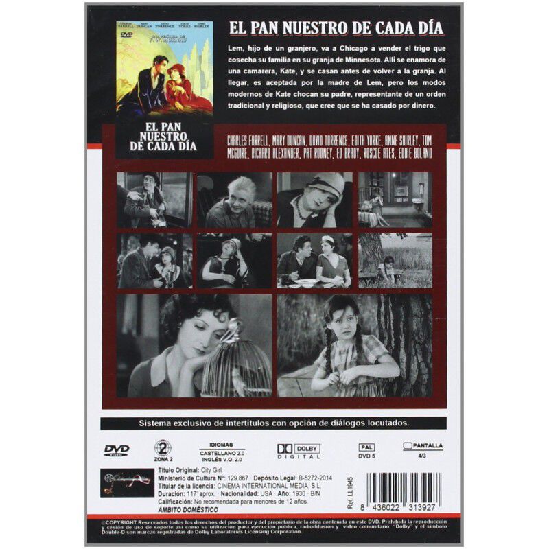 El Pan Nuestro De Cada D&iacute;a [dvd] (1930) City Gi... image number null