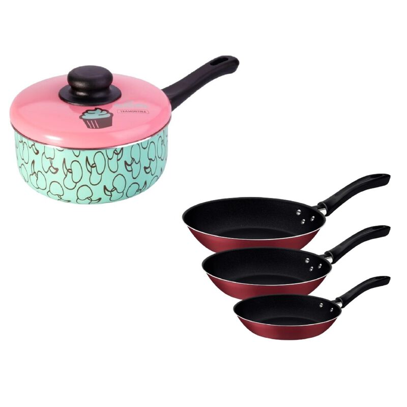 Combo Tramontina Sartenes Linz 3 Piezas Rojo + ... image number null