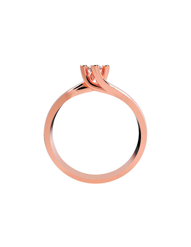 Anillo de Compromiso de 14K con Diamante de Lab... image number null