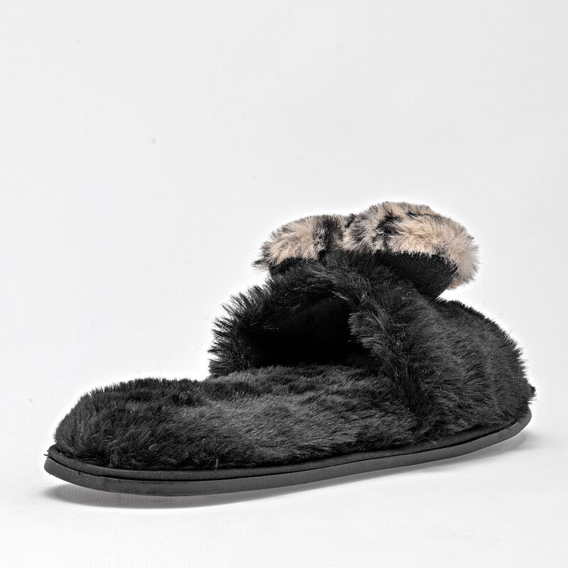 Arra pantufla para mujer negro beige cod 140207... image number null