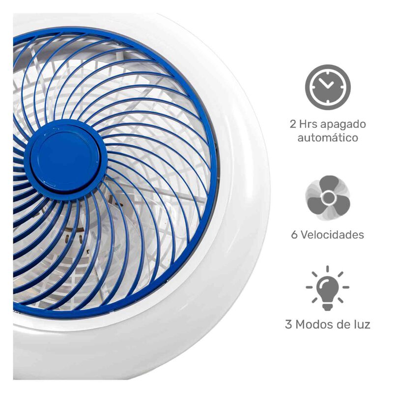 Ventilador Techo Inteligente Lampara Led 18  Co... image number null