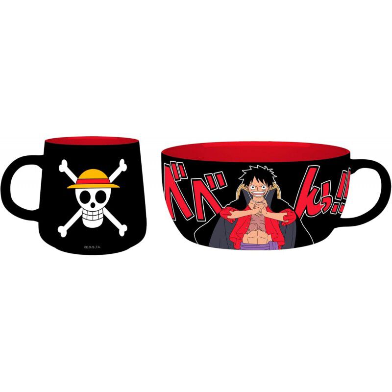 Set De Desayuno Luffy One Piece Taza + Bol Cer&aacute;... image number null