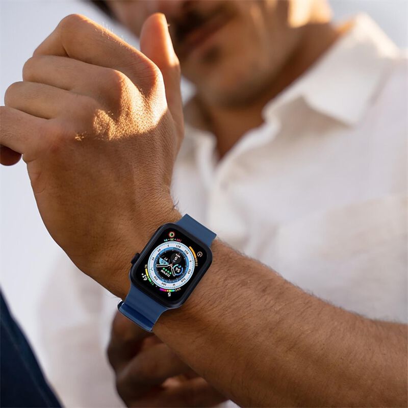 Correa Echelon Silicon Azul Para Apple Watch 9 ... image number null