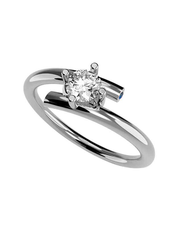 Anillo de Compromiso de 14K con Diamante de Lab... image number null