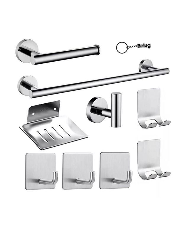 Juego de accesorios para ba&ntilde;o Casa BIU de acero... image number null