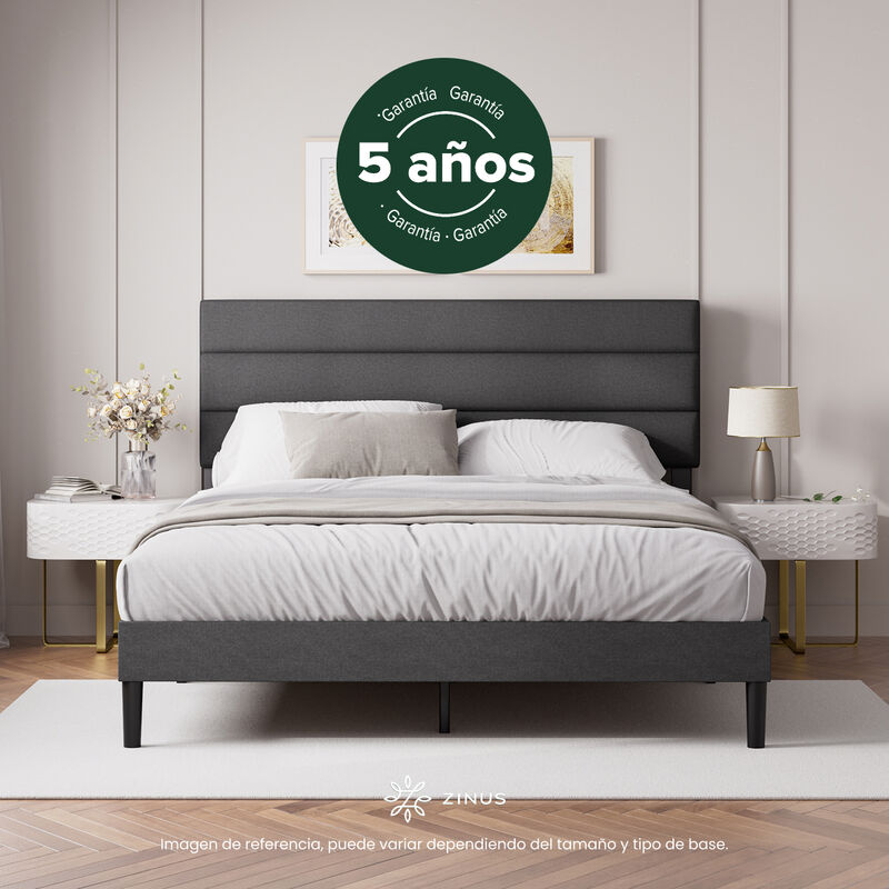 Zinus Piper|base De Cama Matrimonial Con Cabece... image number null