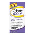 Caltrate Suplemento de Calcio 600 +M 600mg / 400 UI Frasco con 30 tabletas