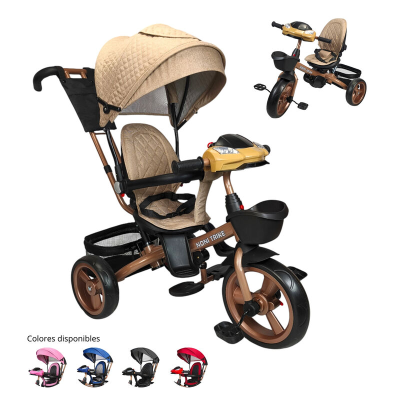 Triciclo Infantil Tipo Carriola con Bast&oacute;n Ajus... image number null