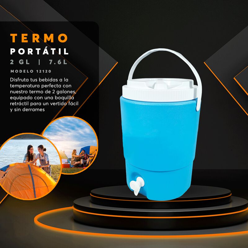 Termo 2 Galones 7.6lt Azul con Boquilla 12120 image number null