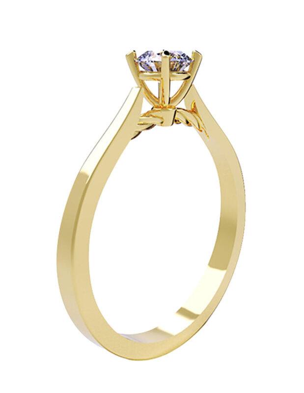 Anillo de Compromiso en Oro de 10K con Circonia... image number null