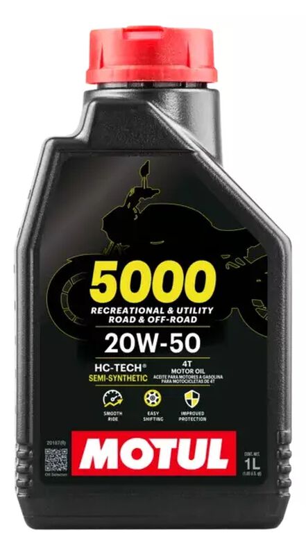 Aceite Moto 4t 5000 20w50 Semi Sint&eacute;tico Motul ... image number null
