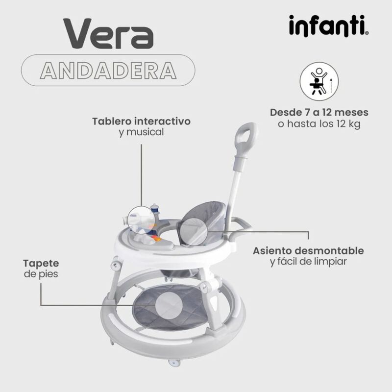 Andadera Vera Barra Para Empuje Charola Electró... image number null