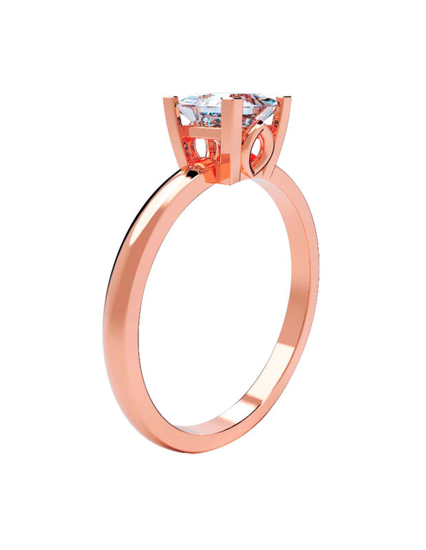 Anillo de Compromiso en Oro de 10K con Circonia... image number null