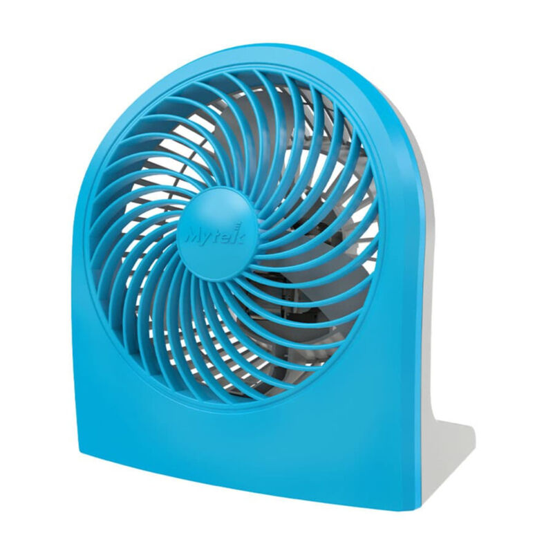 Ventilador De Escritorio O Piso Plastico Azul  ... image number null