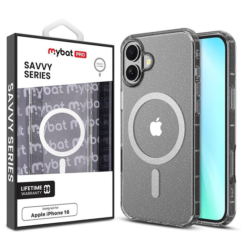 Funda MYBAT Savvy para iPhone 16 - Brillos Tran... image number null