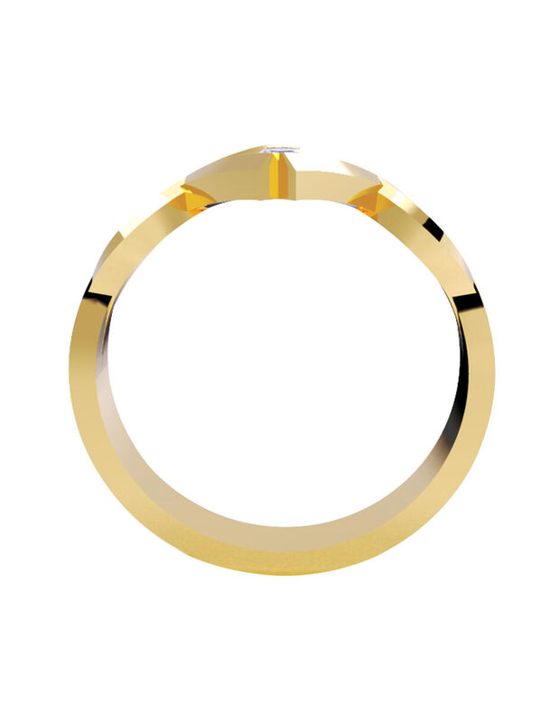 Anillo de Compromiso de 14K con Diamante de Lab... image number null