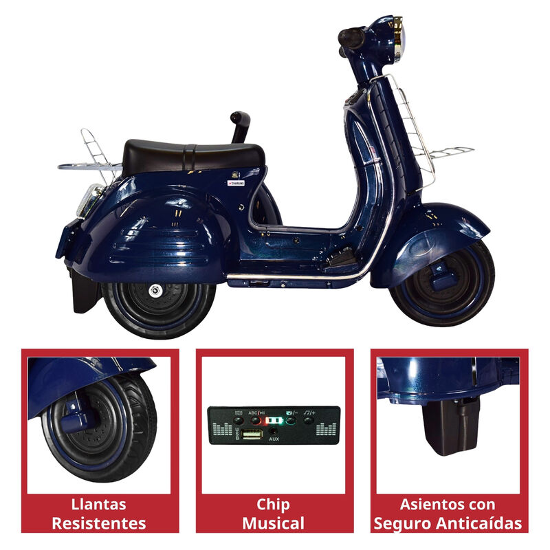 Motocicleta Montable Electrica Doble Asiento So... image number null