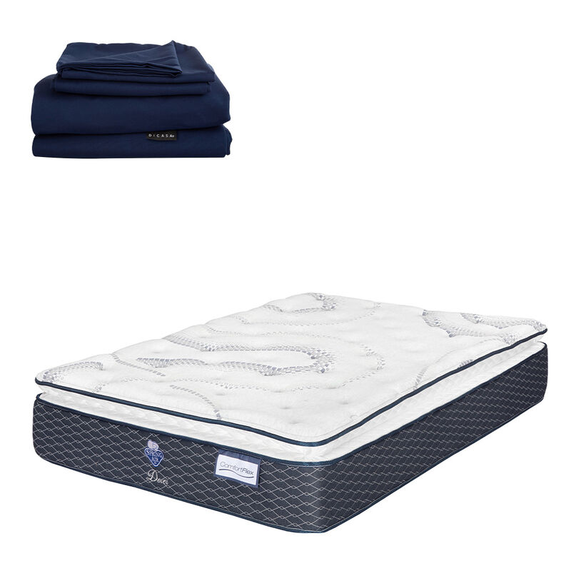 Colch&oacute;n Queen Size Dover + 1 juego de S&aacute;banas S... image number null