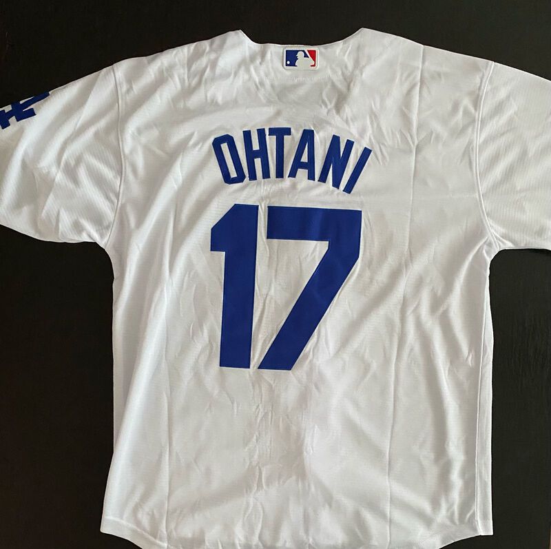 Jersey Othani 17 Bordado Dodgers Blanco Local  ... image number null