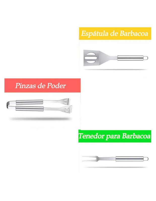 Set Utensilios Elego De Acero Inoxidable image number null