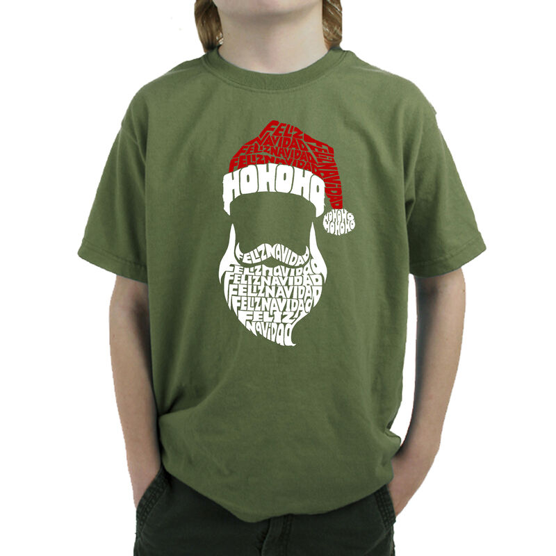 Camiseta Word Art Para Ni&ntilde;o - Feliz Navidad San... image number null