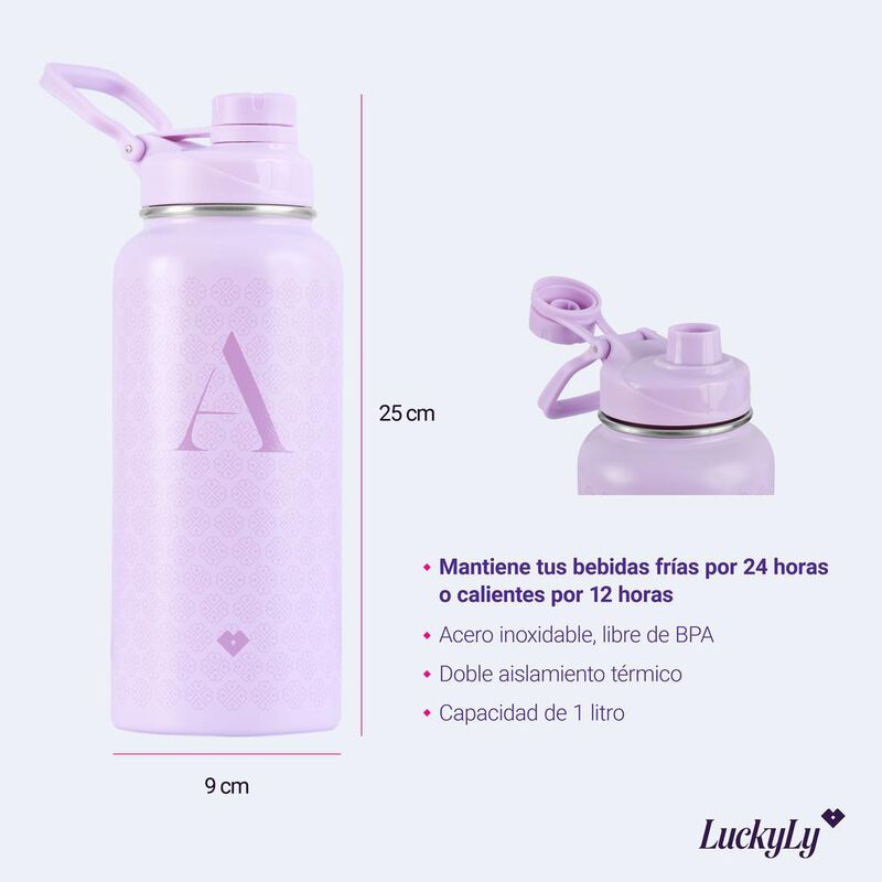 Termo Acero Inoxidable 1 Litro, Botella Agua In... image number null