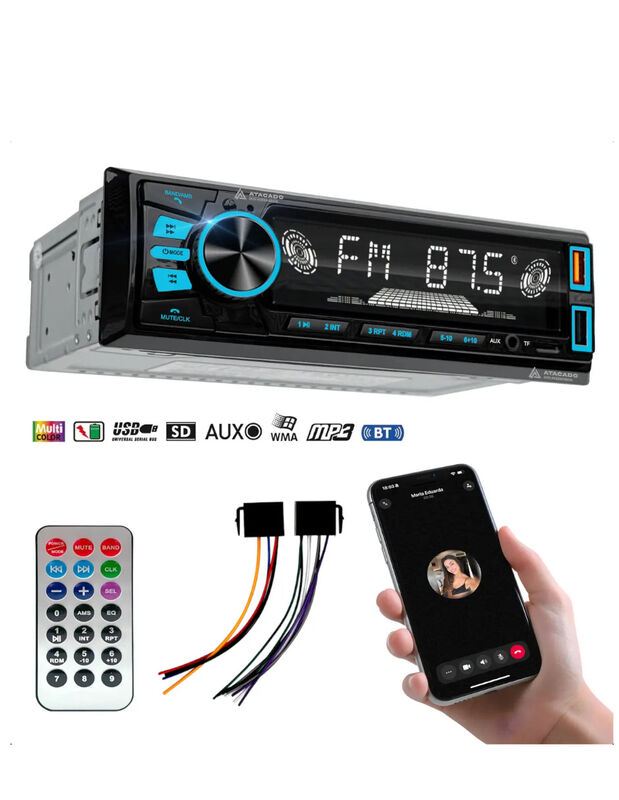 Autoest&eacute;reo Bluetooth Usb Aux Lelong Le-6843 Mu... image number null