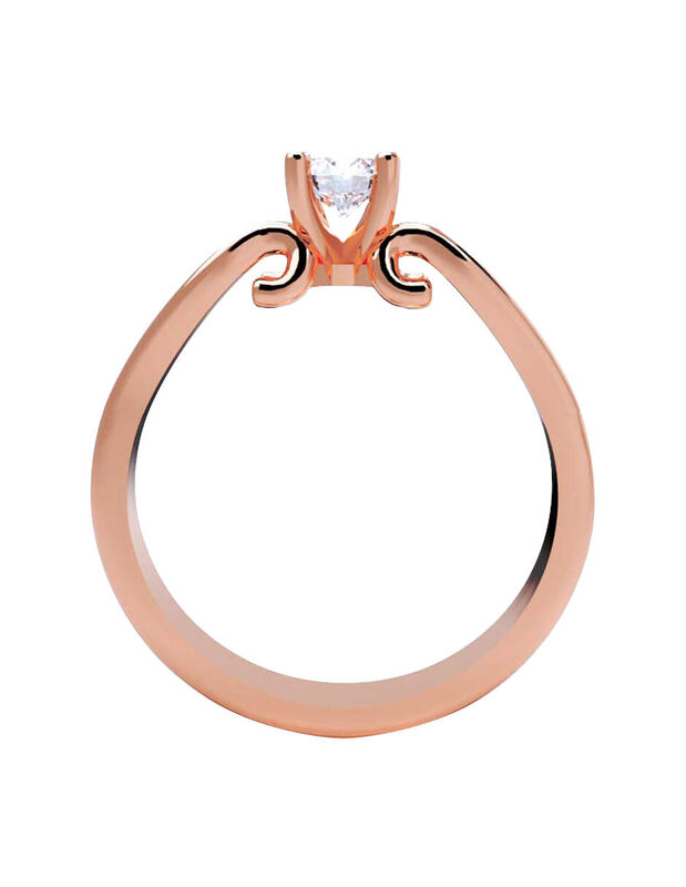 Anillo de Compromiso de 14K con Diamante de Lab... image number null