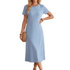 Vestido Midi Casual Malabis Ves-1037 Azul Claro