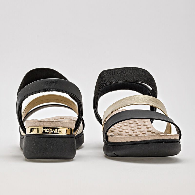 Modare Sandalia para mujer negro dorado BAJA image number null