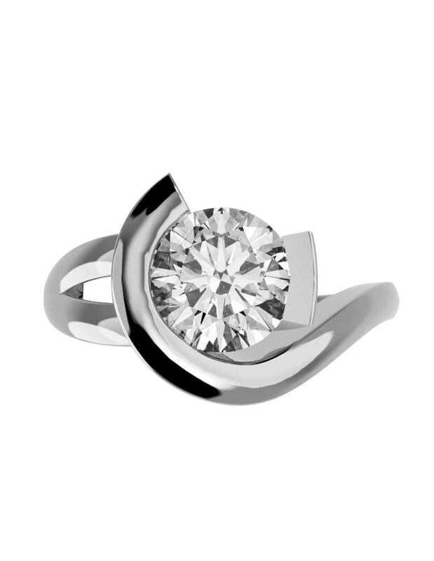 Anillo de Compromiso de 14K con Diamante de Lab... image number null