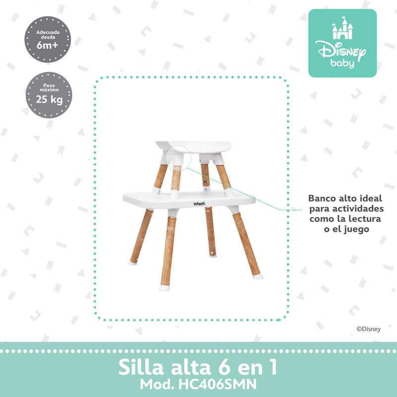 Silla Alta Periquera Bebe Ligera Segura Sweet M... image number null