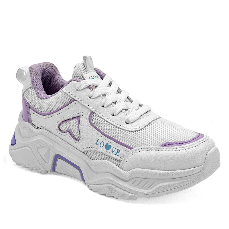 Moramora Tenis urbano para ni&ntilde;a blanco lila image number null