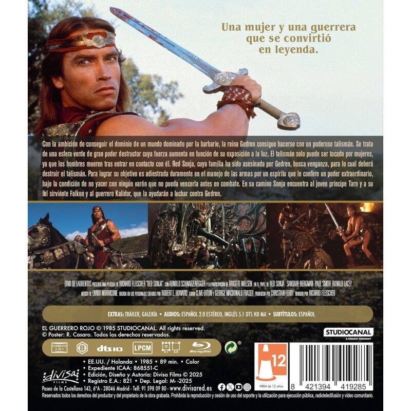 El Guerrero Rojo [Blu-ray] (1985) Red Sonja image number null