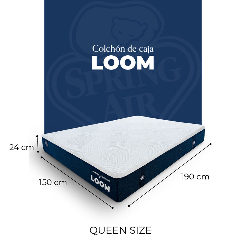 Colch&oacute;n Queen Size Loom Spring Air Firmeza Medi... image number null